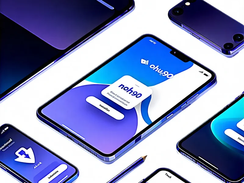 Minh họa quy trình tải xuống và cài đặt ứng dụng NOHU90 trên điện thoại di động