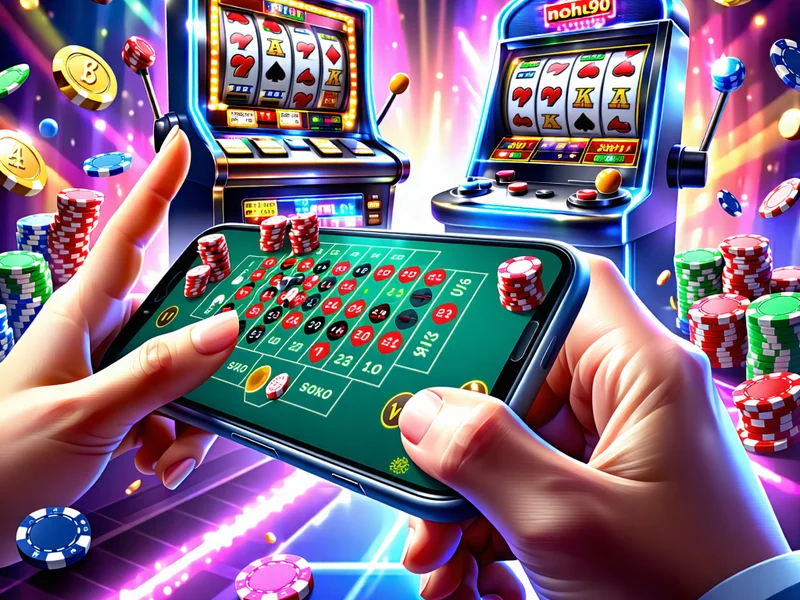 Giao diện trò chơi sôi động trên ứng dụng NOHU90, thể hiện sự đa dạng của các trò chơi như slot, casino trực tuyến và cá cược thể thao