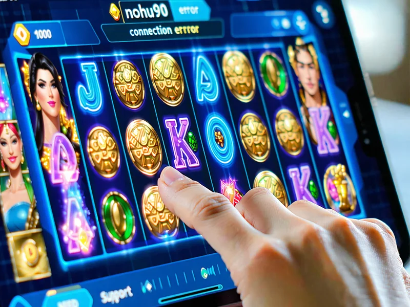 Người dùng đang khắc phục sự cố ứng dụng NOHU90 trên điện thoại, đảm bảo trải nghiệm game mượt mà không gián đoạn