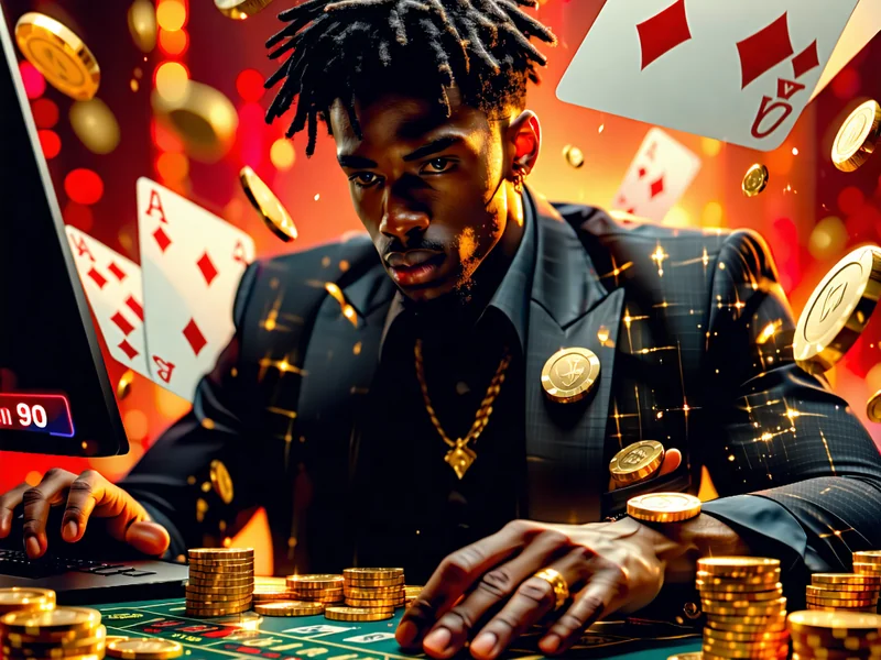 Người chơi đang suy nghĩ về thói quen cờ bạc của mình, tượng trưng cho tầm quan trọng của việc tự đánh giá rủi ro trên NOHU90