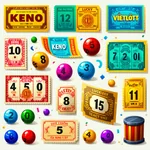 Biểu tượng đa dạng các loại hình xổ số tại NOHU90