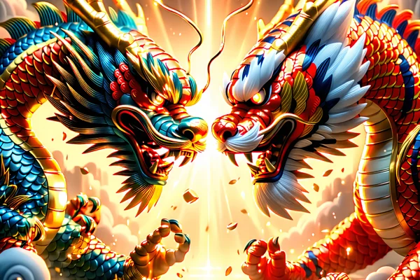 Hình ảnh Rồng và Hổ đại diện cho loại cược Rồng Hổ trong NOHU90 SSC.