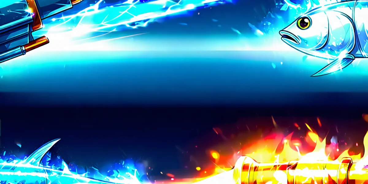 Hình ảnh minh họa các loại đạn săn cá với hiệu ứng khác nhau như xuyên thấu, đóng băng, nổ tại NOHU90, với hiệu ứng ánh sáng và màu sắc rực rỡ