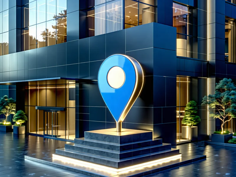 Hình ảnh đại diện cho thông tin địa chỉ văn phòng của NOHU90, với bản đồ và tòa nhà hiện đại