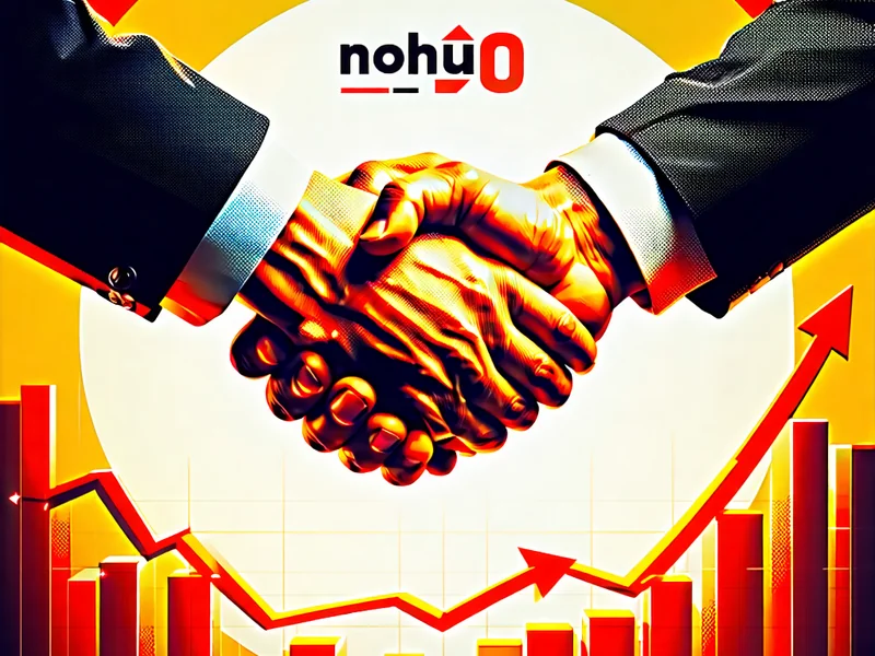 Hình ảnh đại diện cho bộ phận hợp tác kinh doanh của NOHU90, với các biểu tượng đối tác và hợp đồng