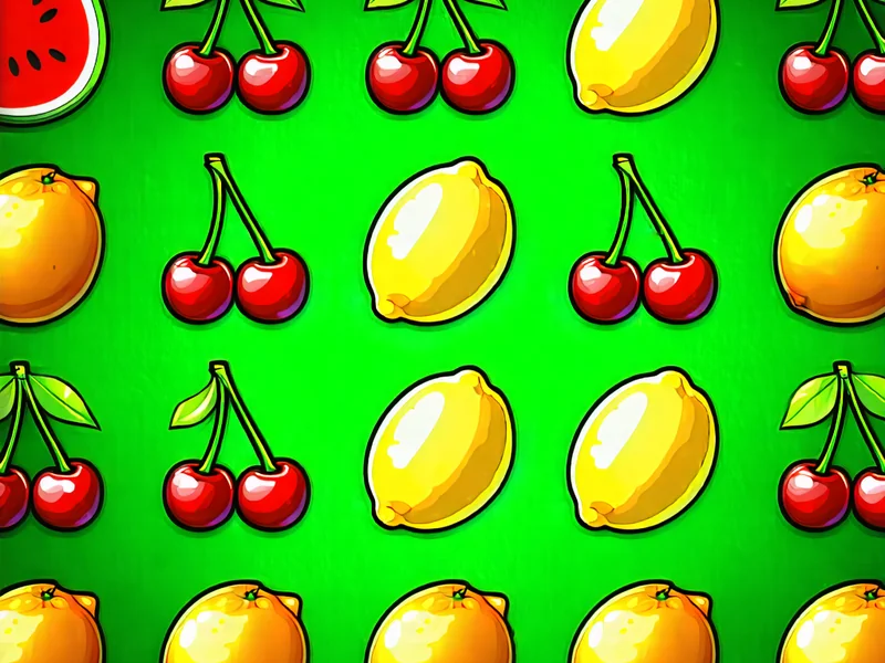 Hình ảnh game NOHO 'Fruit Frenzy' với các loại trái cây tươi ngon và biểu tượng may mắn, mang lại cảm giác cổ điển nhưng hiện đại