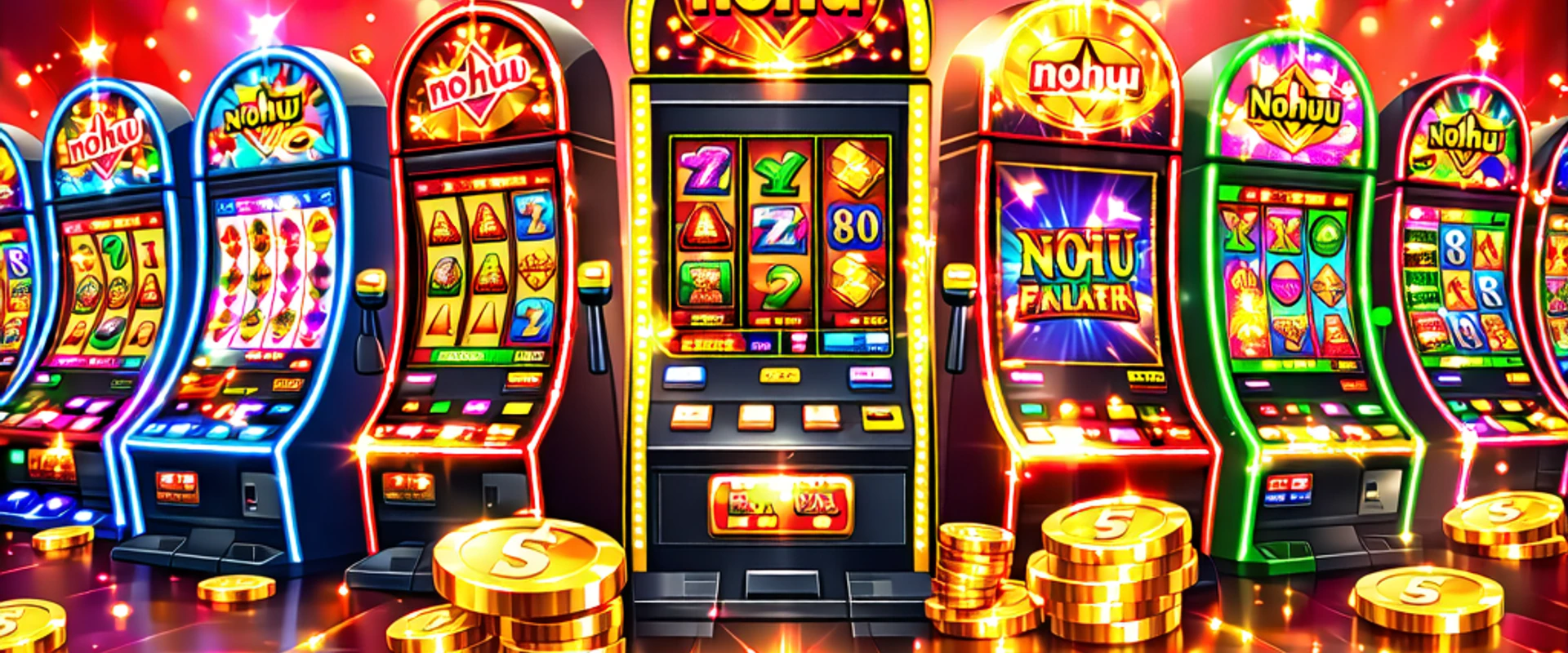 Giao diện NOHU90 với các trò chơi slot game nổi bật và logo NOHU90 chính thức