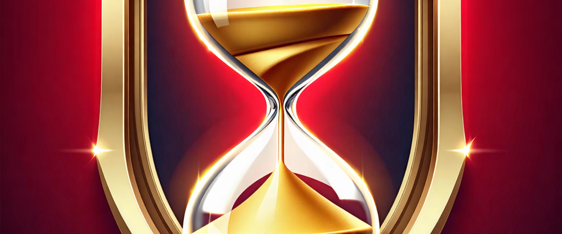 Hình ảnh đại diện cho chính sách tự loại trừ của NOHU90, thể hiện sự kiểm soát và an toàn trong cá cược trực tuyến, với biểu tượng lá chắn vàng và đồng hồ cát trên nền màu đỏ sẫm.