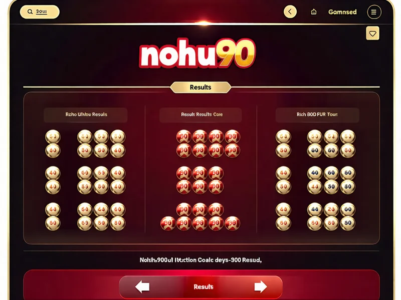 Bảng kết quả xổ số NOHU90 cập nhật theo thời gian thực với các số trúng giải