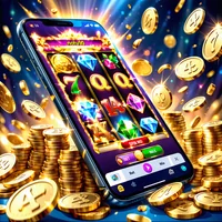 Điện thoại hiển thị ứng dụng NOHU90 với trò chơi slot đang chạy