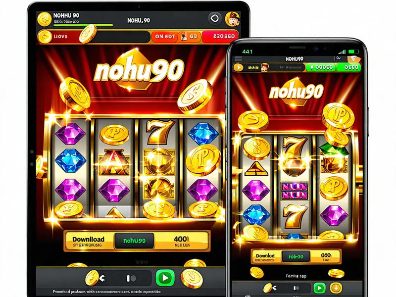 Hình ảnh ứng dụng NOHU90 trên màn hình điện thoại di động, thể hiện trải nghiệm chơi game mượt mà