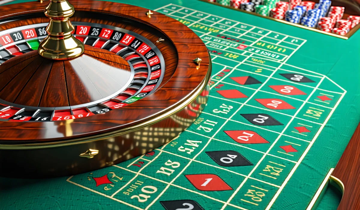 Giao diện trò chơi Roulette trên nền tảng NOHU90, hiển thị bàn cược và bánh xe quay sắc nét, với các tùy chọn đặt cược rõ ràng, logo NOHU90 nổi bật, tạo cảm giác chuyên nghiệp và hấp dẫn.