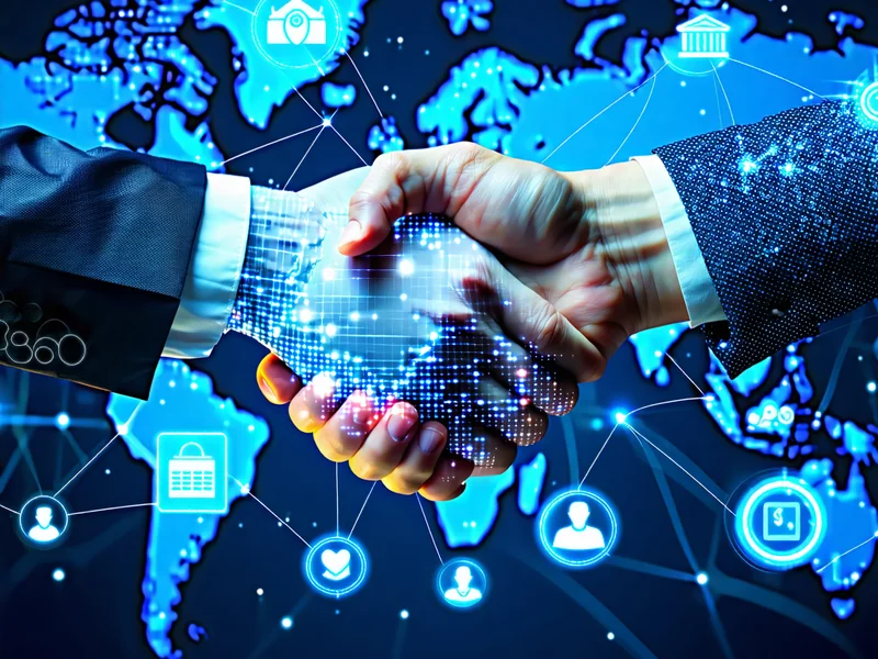 Hình ảnh hai bàn tay đang bắt tay nhau tượng trưng cho sự hợp tác chiến lược của NOHU90 với các đối tác hàng đầu trong ngành công nghiệp giải trí trực tuyến