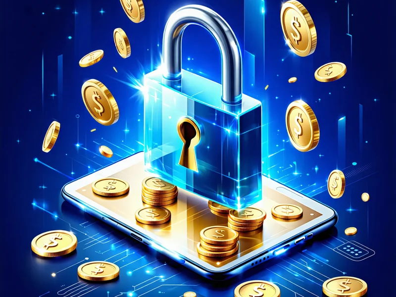 Hình ảnh an toàn giao dịch tài chính trên NOHU90.com, với biểu tượng bảo mật và tiền tệ, thể hiện quy trình trả thưởng Jackpot minh bạch và nhanh chóng.