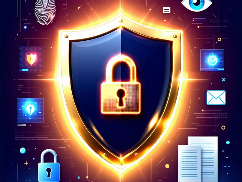 Lá chắn bảo vệ quyền riêng tư với biểu tượng người dùng và các biểu tượng dữ liệu an toàn