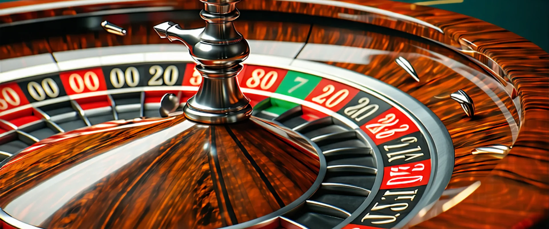 Quả bóng Roulette đang rơi vào một ô số trên bánh xe quay, tạo ra hiệu ứng chuyển động và ánh sáng lấp lánh, thể hiện khoảnh khắc quyết định chiến thắng tại NOHU90.
