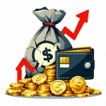 Biểu tượng tiền tệ bị căng thẳng, thể hiện áp lực tài chính do cờ bạc quá mức trên NOHU90