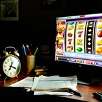 Biểu tượng đồng hồ và công việc bị bỏ bê, tượng trưng cho việc bỏ qua trách nhiệm cá nhân vì cờ bạc trên NOHU90