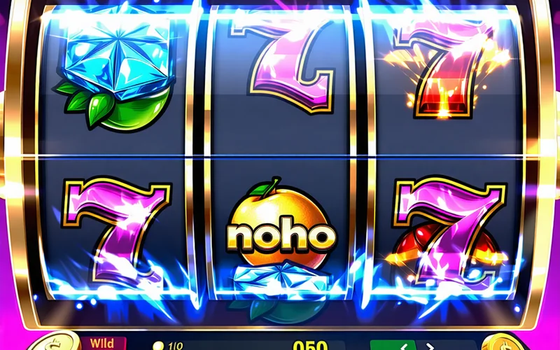 Hình ảnh minh họa luật chơi Nổ Hũ tại NOHU90, với các biểu tượng quay và dòng thưởng