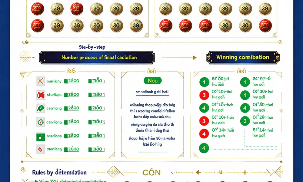Sơ đồ quy tắc mở thưởng và cách tính điểm trong Xổ Số Thời Thời Thải của NOHU90, minh bạch và dễ hiểu.