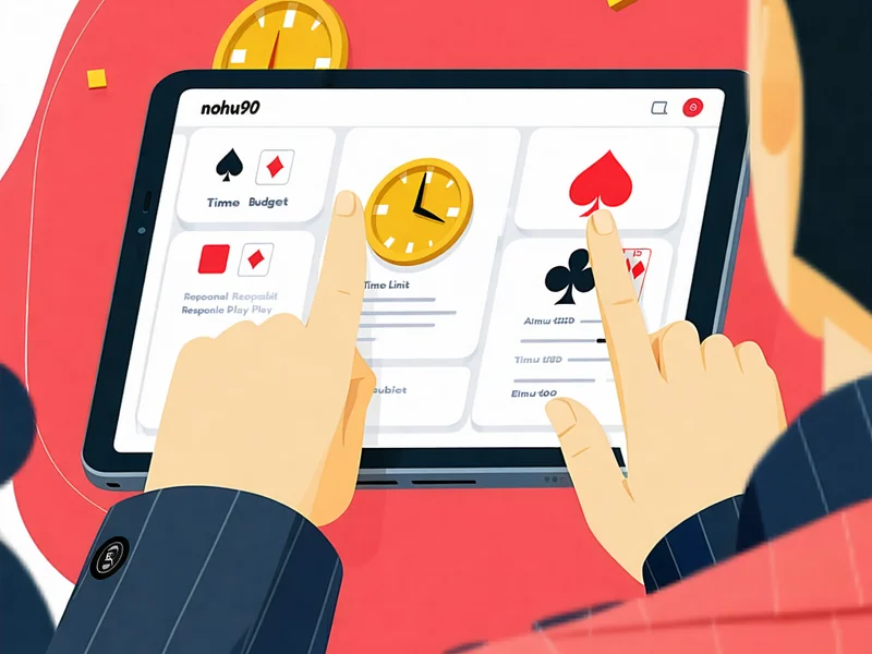 Hình ảnh minh họa các mẹo chơi cờ bạc có trách nhiệm, như đặt giới hạn và quản lý thời gian khi tham gia NOHU90