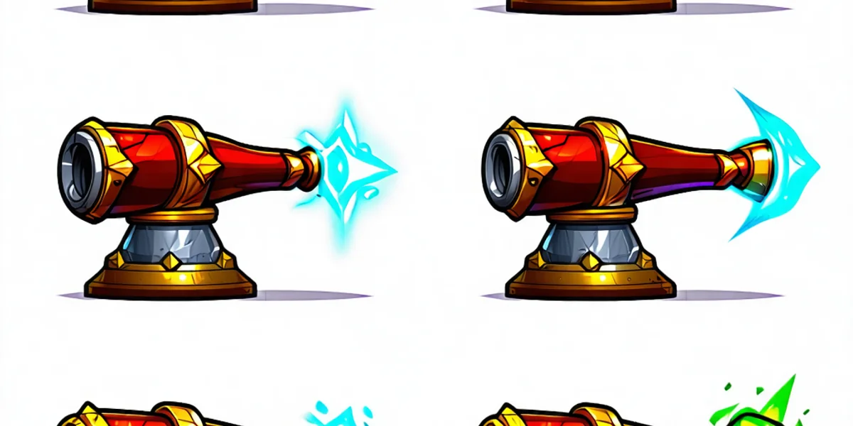 Hình ảnh minh họa các loại pháo săn cá khác nhau từ cơ bản đến nâng cao và đặc biệt tại NOHU90, với thiết kế hiện đại và hiệu ứng ánh sáng vàng, đỏ