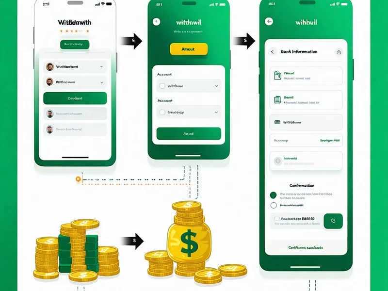 Sơ đồ các bước rút tiền từ NOHU90, từ đăng nhập đến xác nhận yêu cầu chuyển khoản ngân hàng.